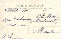 VINTAGE POSTCARD Asnieres Floods of Street January of the Pit of L Alms