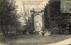 VINTAGE POSTCARD Bois de Boulogne Monument of Levassor close to the Gate Shirt