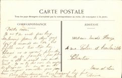 VINTAGE POSTCARD Bellevue Train station Train