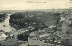 VINTAGE POSTCARD Bellevue Panorama on the Seine
