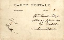 VINTAGE POSTCARD Boulogne Billancourt Floods Jnvier 1910 a street submergee