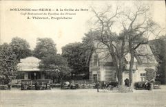 VINTAGE POSTCARD Boulogne on the Seine With the Grid of Wood Coffee restoring of the house of princes Thevenot