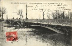 CPA Boulogne Billancourt Inondations de Janvier 1910 Le Nouveau Pont