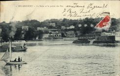VINTAGE POSTCARD Billancourt the Seine and the Point as of