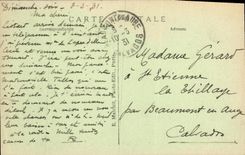 VINTAGE POSTCARD Military hospital Percy Clamart Interior of the Houses