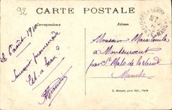 Madera de la POSTAL de la VENDIMIA de Chaville Idylle en el borde de L charca