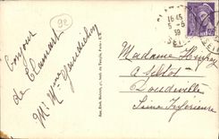 VINTAGE POSTCARD Interior Clamart of L Church