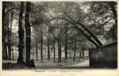 VINTAGE POSTCARD Clamart With Wood Crossroads of the Fountain