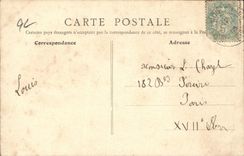 POSTAL Clamart de la VENDIMIA la puerta de Fleury