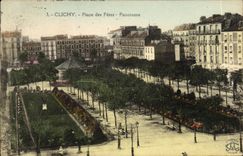 VINTAGE POSTCARD Clichy Places Festivals Panorama