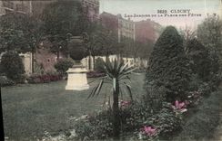 CPA Clichy Les Jardins de la Place des Fetes