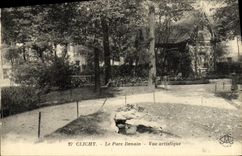 VINTAGE POSTCARD Clichy the Denain Park Seen artistic