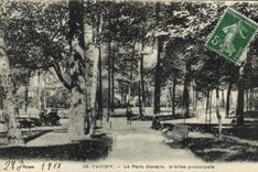 VINTAGE POSTCARD Clichy the Park Denain L gone Principal