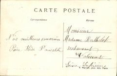 POSTAL Clichy de la VENDIMIA el parque de Denain el cisne del agua de la parte D