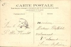 POSTAL Clichy de la VENDIMIA el parque de Denain la cueva