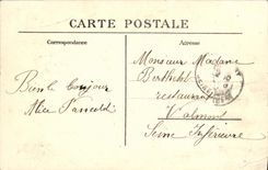 Opinion panoramica de Clichy de la POSTAL de la VENDIMIA del bulevar nacional hacia Asnieres