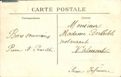 POSTAL Clichy de la VENDIMIA el establecimiento del panorama de Denain del parque de resorte