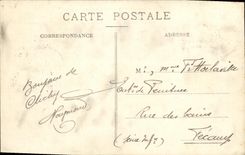 La POSTAL Clichy de la VENDIMIA los bordes del Seine L trabaja los barcos del gas