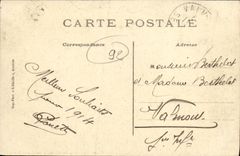 Los lavabos de Puteaux de la POSTAL de la VENDIMIA de la Agua compania del montaje Valerien filtran los rodillos del desbaste