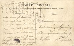 La perspectiva Puteaux de la POSTAL de la VENDIMIA en el Seine tomado del puente de los barcos de Puteaux Barges