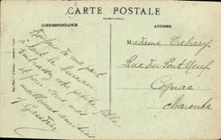 POSTAL Puteaux de la VENDIMIA que ocurrio del St aleman hacia la tranvia de la defensa