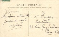 VENDIMIA Puteaux montado POSTAL del ferrocarril