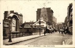 VINTAGE POSTCARD Puteaux Street Jean Jaures
