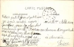 Bulevar Richard Wallace Inondatiosn Javier 1910 de Puteaux de la POSTAL de la VENDIMIA