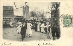 VINTAGE POSTCARD a Wedding has Robinson Mariage