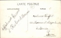 POSTAL Puteaux de la VENDIMIA una esquina del mercado de la TAPA de la tranvia de la defensa