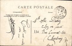 VINTAGE POSTCARD Puteaux Street Restoring Voltaire