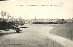 VINTAGE POSTCARD Rueil Barracks of 16th D Artillery the Militaria Batteries