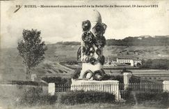 VINTAGE POSTCARD Rueil Memorial of the Battle of Buzenval Militaria