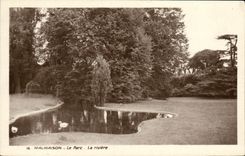 VINTAGE POSTCARD Malmaison the Park the River