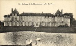 VINTAGE POSTCARD Castle of Malmaison dimensions Park swan