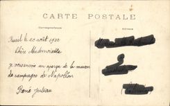 VINTAGE POSTCARD Castle of Malmaison dimensions Park swan