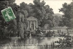VINTAGE POSTCARD Rueil Castle of Malmaison the Temple of L Love