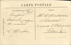 VINTAGE POSTCARD Rueil L Church and the Place