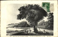 Alrededores de la POSTAL de la VENDIMIA de L Paris vieja el parque de nube Saint en 1805