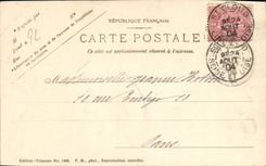 POSTAL de la VENDIMIA una esquina del parque de Villeneuve L Etang L suenos del arbol