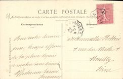 POSTAL Villeneuve L charca de la VENDIMIA el puente del hierro