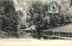 POSTAL de la VENDIMIA una esquina del parque de Villeneuve L charca L suenos del arbol