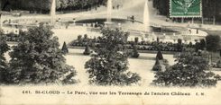 VINTAGE POSTCARD Park of Cloud Saint the Park Seen On the Terraces of L Old Castle