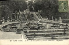 VINTAGE POSTCARD Parc of Cloud Saint the Park the Large Cascade Details D Structures View