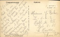 VINTAGE POSTCARD Park of Cloud Saint large water Detail of the large cascade