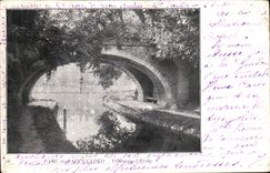 VINTAGE POSTCARD Park of Saint Cloud Villeneuve L Pond