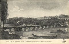 VINTAGE POSTCARD Park of Cloud Saint Seen Of the Castle with 17th