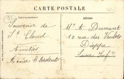 VINTAGE POSTCARD Park of Cloud Saint Large Water Lower part of the Large Cascade frogs