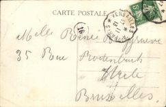 Chalets separados de la opinion panoramica de la POSTAL de la VENDIMIA del districto de la estacion y de los brezos