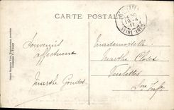 POSTAL Ciement separado Bayord de la VENDIMIA mientras que sube al dirigible del zepelin de Valerien del montaje